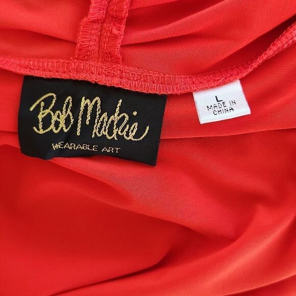 - Bob Mackie lightweight poly blend red jacket size large - Picture 3 of 5
